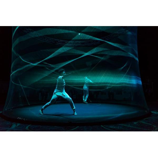 China Holographic Guaze Hologram Mesh Screen Motorized For Event factory