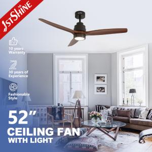 China LED Light 1stshine Ceiling Fan with 5 Speeds Remote Control and 3 Nature Wood Blades factory