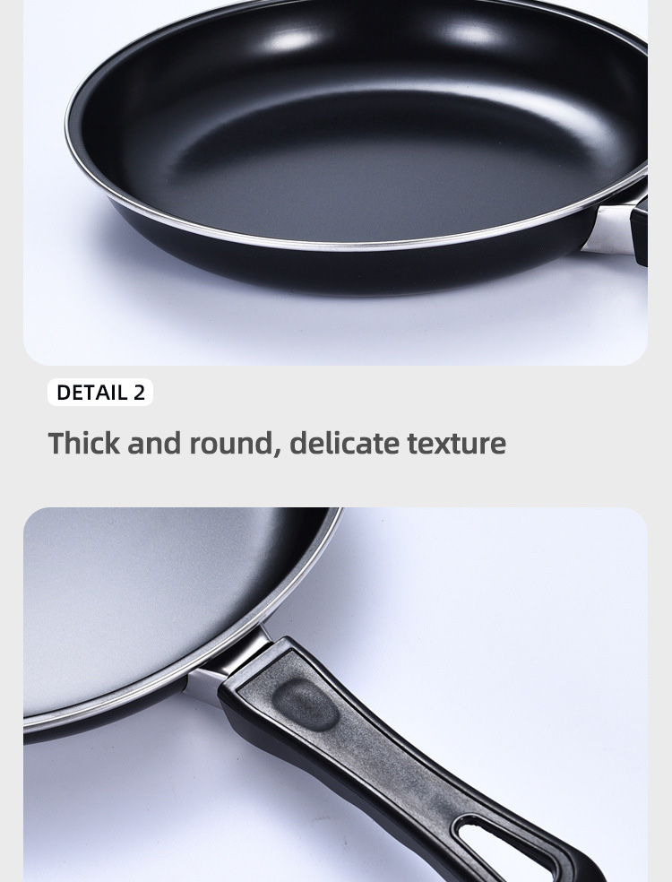 OEM/ODM Kitchen Cooking Pan Cookware Induction Bottom Carbon Steel Nonstick Fry Pan