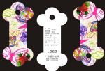 PLASTIC LENTICULAR customized shape design 3d lenticular hang tag flip changing