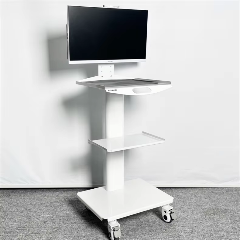 Dental Mobile Cart Mobile Dental Trolley Medical Large Place Dental Trolley Dental Monitor Oral Scanning Cart with Four Wheels