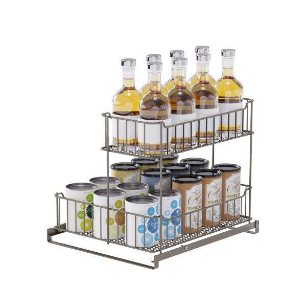 Multifunctional Kitchen Storage Basket Under Sink Organizer Sliding Storage