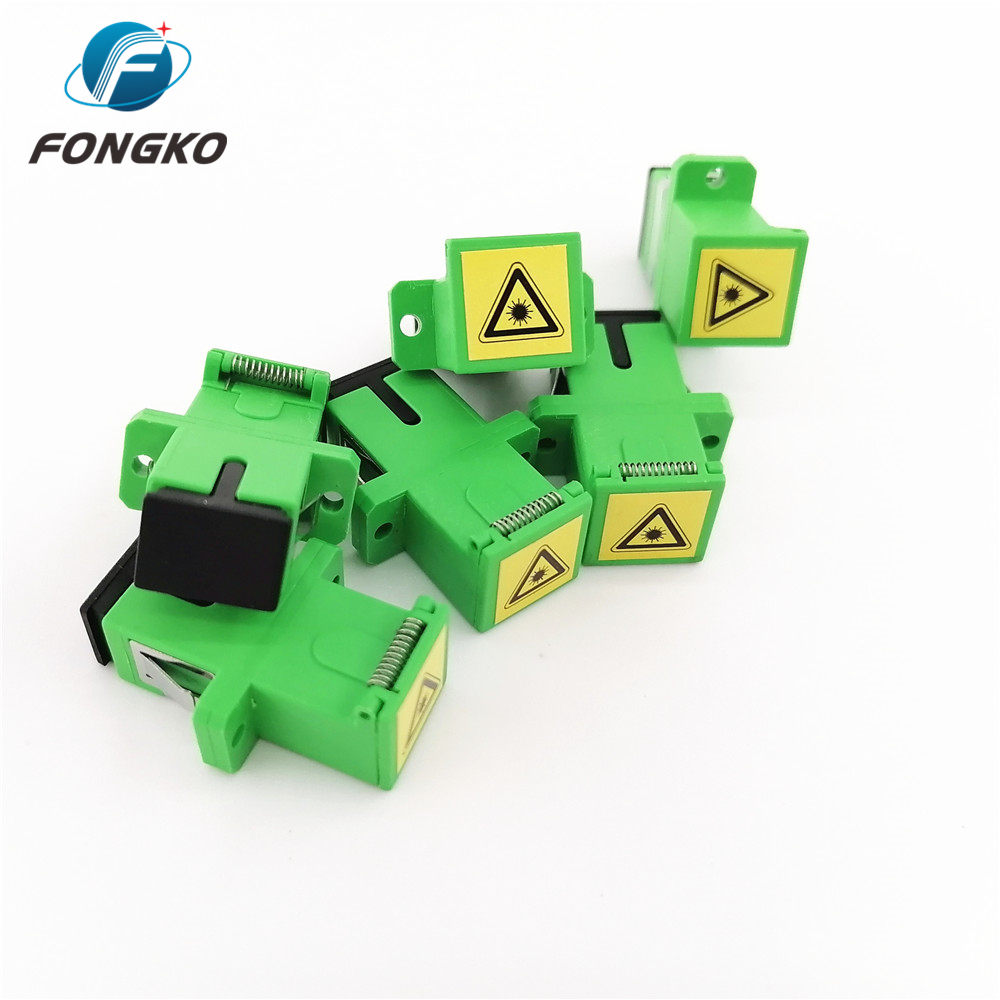 Hot sales SC APC Optical fiber hybrid adapter Auto Shutter simplex flange fiber optical adapters