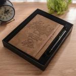 Spiral Binding Custom Diary Leather Notebook Executive Gift Set