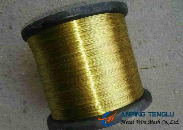 Golden Color 2.5 Mm Brass Wire Alloy Copper And Zinc Abrasion Corrosion