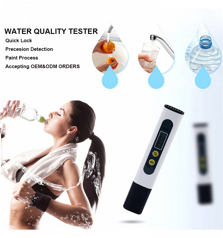 Digital Pen-type TDS Meter for Accurate Water Testing 1000-9990 ppm Resolution 2.5*3*0.5cm