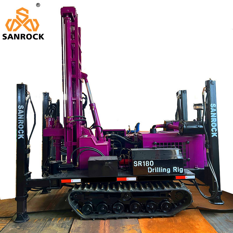 Water Drilling Rig Machine 60KW Diesel Engine Crawler Water Well Drilling Rig For Sale