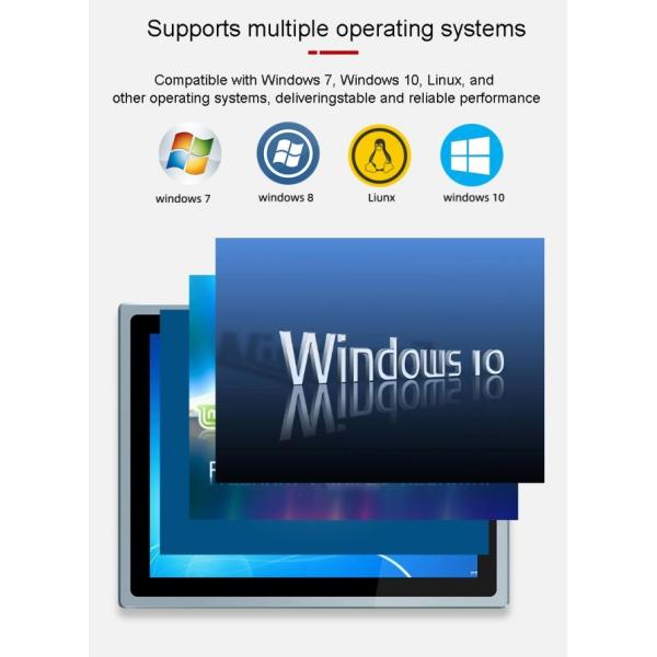 21.5 Inch Industrial Capacitive Touch Screen Panel Pc With Win10 Ip65 Waterproof Vesa Mount Embedded Industry Monitor