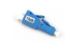 Blue LC 10DB Fiber Optic Attenuator Male To Female With Plastic / Metal Housing