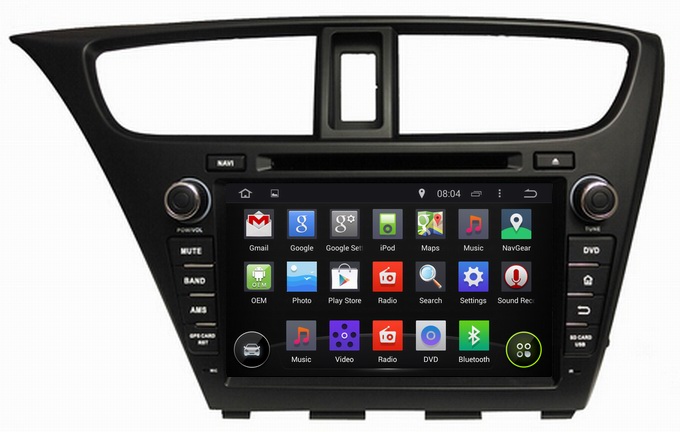 Ouchuangbo Pure Android 4.4 GPS Navigation Stereo System for Honda Civic 2014 DVD 3G Wifi