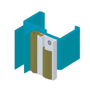 Bottom Aluminium Door Seal With Rubber Strip 1000mm Length