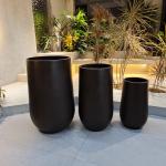 Powder Coated Fiber Clay Planters For Patio Garden Cottage
