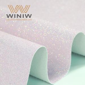 China Embossed PU Glitter Leather Fabric Microfiber 1.0mm - 2.0mm Thickness factory