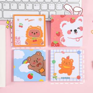 8*8 CM Kawaii Cartoon Bear Memo Note Weekly Planner Sticky Notepad in Custom