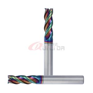 China 6mm 1/4 Inch DLC Coating 3 Flutes High Performance End Mills For Aluminum factory