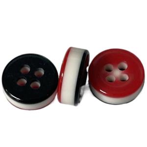 China Resin 3 Layers Plastic Shirt Buttons In 16L Use On Men'S Shirt Garment factory