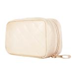 Leather Portable Waterproof Compartments PU Cosmetic Bag