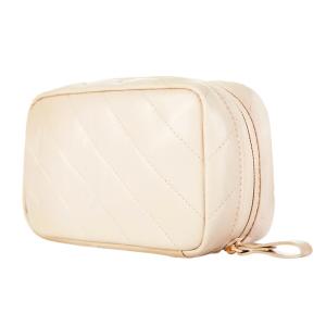 China Leather Portable Waterproof Compartments PU Cosmetic Bag factory