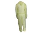 Yellow XXL PP+PE 58GSM Disposable Protective Clothing Rib Knitted Cuffs & Ankles