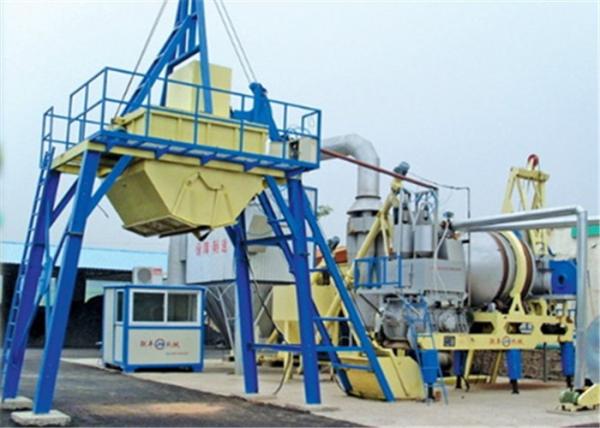 1000kgs Asphalt Output Mobile Asphalt Drum Mix Plant , 20TPH Asphalt Concrete