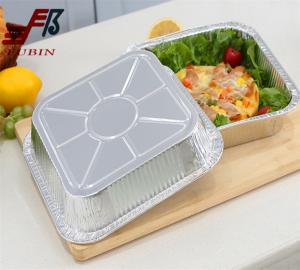 China Inflight Square Foil Trays OEM Aluminium Takeaway Boxes factory