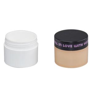 Plastic PP Double Layer Cream Jar 50g With White Lid
