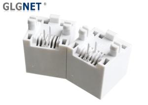 China 2 PIN 6P2C Vertical RJ11 Female Connector Through Hole Mounting 180 Degrees factory
