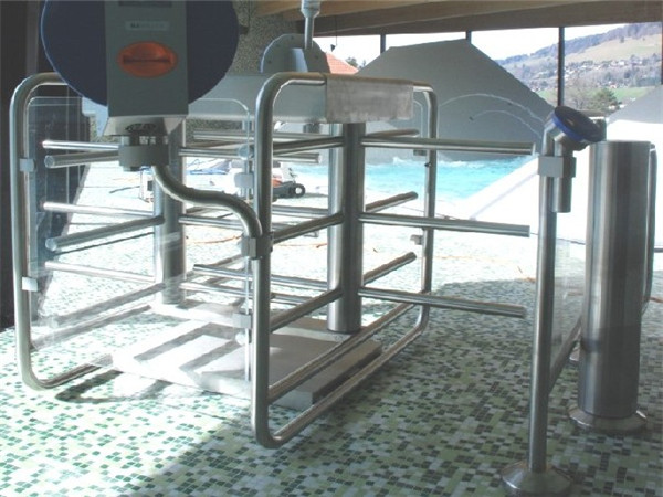 Electronic RFID Half Height Turnstile Barrier Gate With 90 Degree Rotating