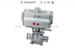 China BPE SS316L Beverage 2 Way DN25 Pneumatic Ball Valve factory
