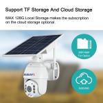 2K Home Security Camera 0.003W Standby Power Solar WiFi CCTV Camera