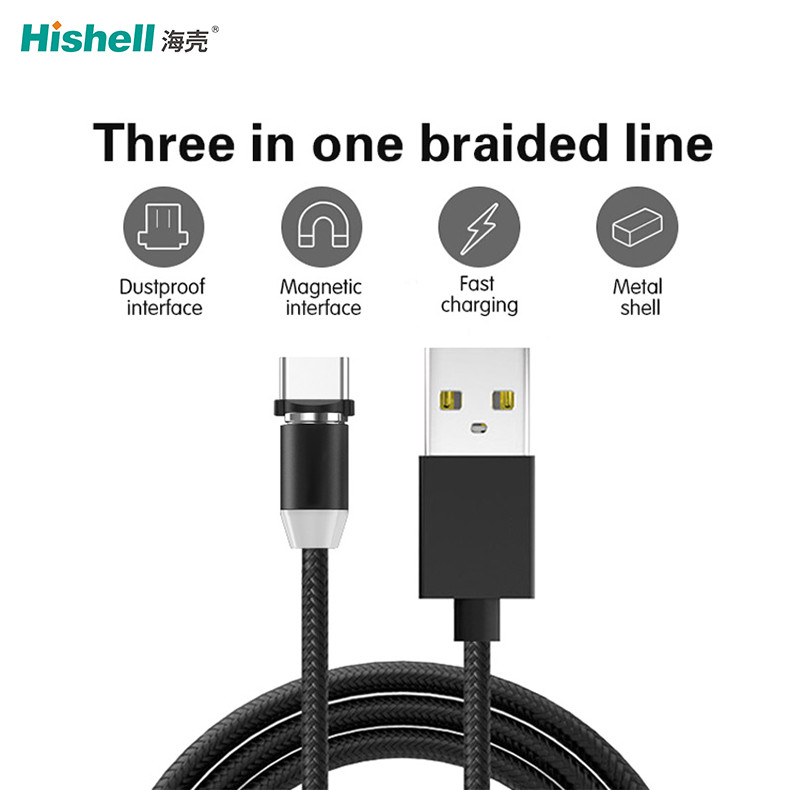 Multiscene Micro USB Magnetic Charging Cable Stable Wear Resistant