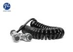4 Meter Suzi Spiral Reversing Camera Extension Cable 4PIN Connectors , Black