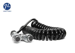 China Backup Camera Coiled Trailer Cable Connector Receptacle Kit 4PIN Aviation Cable Input For Caravans factory
