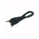 Black PVC External 3.5MM Aluminum Alloy Shell Male To Male Audio Cable More