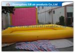 Indoor / Outdoor Yellow Above Ground Inflatable Pool For Backyard Water Game