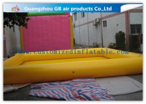 China Indoor / Outdoor Yellow Above Ground Inflatable Pool For Backyard Water Game factory