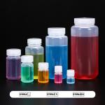 Transparent Lab PP Plastic Biological Small Reagent Bottle Wide Mouth