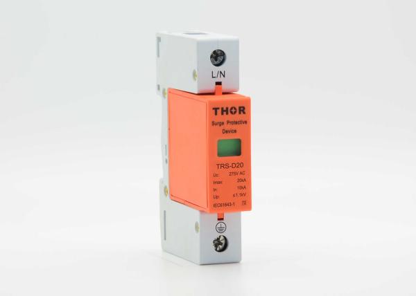Low Residual Electrical Surge Arrester , 275V 20KA Type 2 3 Phase Surge
