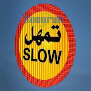 China Retroreflective Aluminum Red Traffic Arabic Road Signs Digital Printing factory