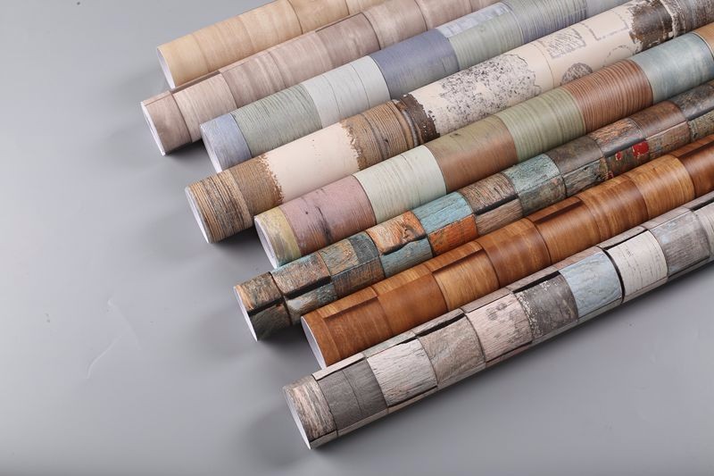 Furniture 1400mm Width Opaque PVC Wood Texture Foil for MDF Vacuum Press Door Decoration Film