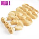 clean 613 Blonde Human Hair Extensions Peruvian Soft Smooth Dyed Bleach Body