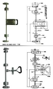 China door bar lock assembly system for truck and trailer container factory