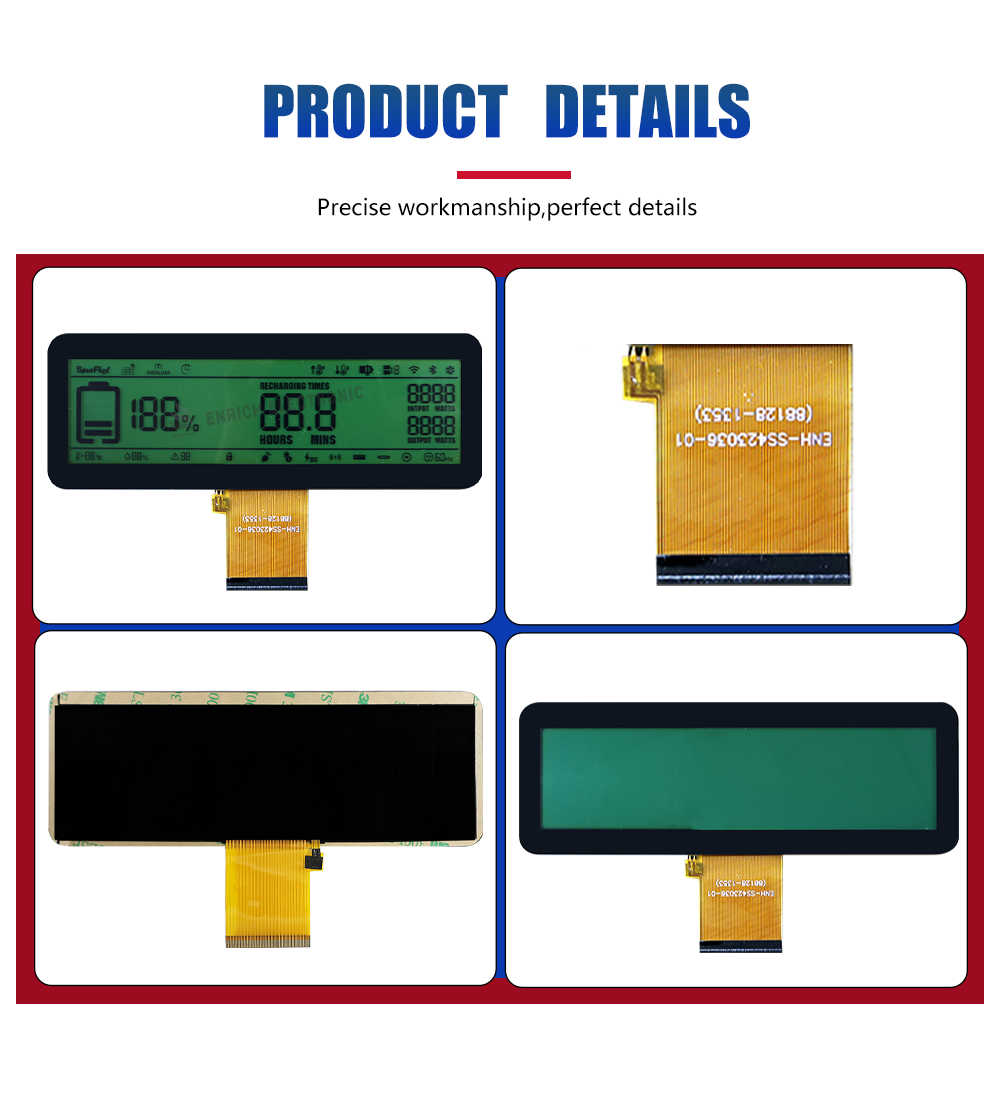 STN Transmissive Segment LCD Display with 12 0'clock Viewing Angle for