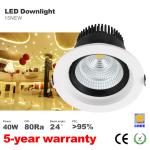 Dimmable 40W Recessed LED Downlight Ceilling light 170mm hole anti-dazzle LED