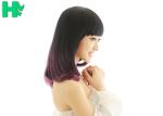 Natural Straight Heat Resistant Fiber Wigs Lace Front With Dark Brown