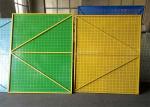 Green Mesh Yellow Frame Construction Safety Screens Movable Perforated