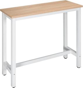 China Dining Table Kitchen Table Metal Frame Industrial Design Easy Assembly Oak White factory