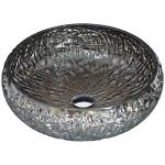 Chromed Decorative Bathroom Sink Bowls Ball Shape Round Silver Glass Vessel Sink