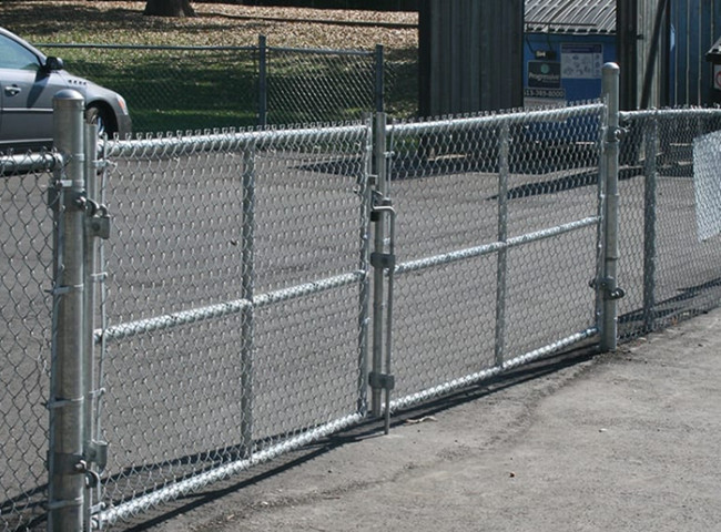 12 Foot 14 Foot 16 Foot Chain Link Swing Gate Polymer Coated