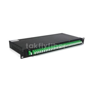 China 1x32 Fiber Optic PLC Splitter CATV WDM with IP in 1U 19 Inch Rack Mount factory